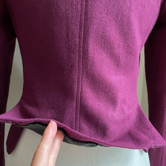 Banana Republic Recycled Wool Military Huckleberry Double Breasted Blazer EUC- S - Picture 12 of 16